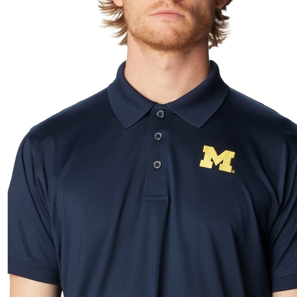 NWT - Univ of Michigan Columbia PFG Polo - Navy with Maize - Men’s M